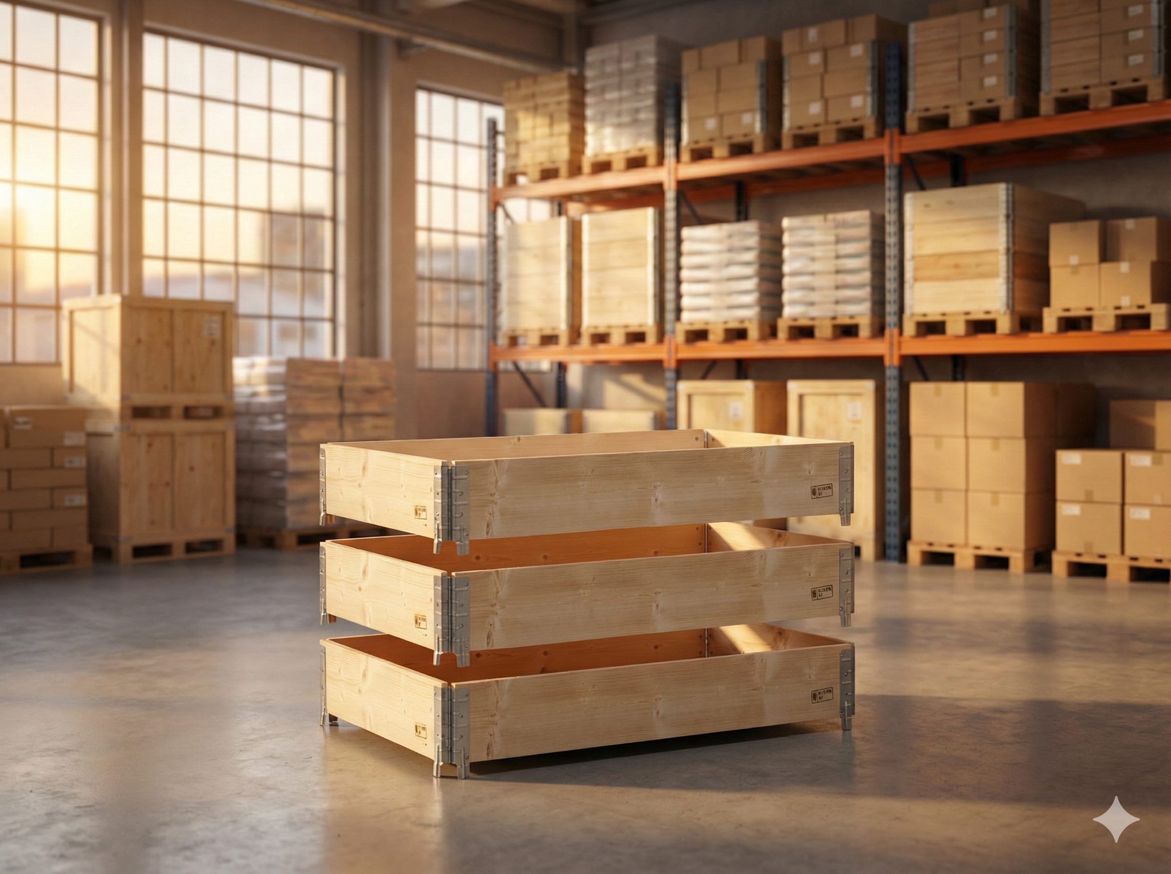 Zestaw 3 sztuk – Nadstawka paletowa Drewniana 1200×800