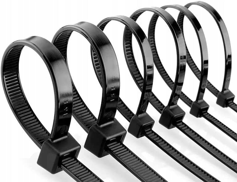 Opaski zaciskowe 7,6x350mm, czarne, 100 sztuk